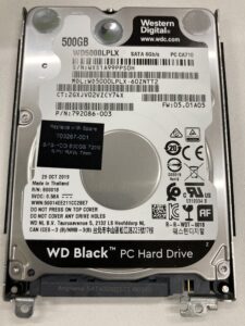 【データ復旧・データ復元成功実績】HDD WD WD5000LPLX 500GB ノートPC内蔵HDD、ブルーバックループで起動しない。