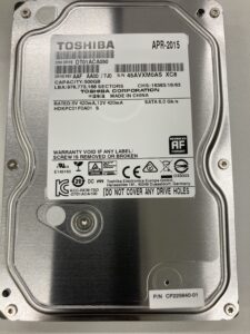 【データ復旧・データ復元成功実績】TOSHIBA DT01ACA050 500GB　デスクトップPC内蔵HDD、Windows自動修復ループ