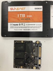 【データ復旧・データ復元成功実績】SSD SUNEAST SE800 1TB ノートPC内蔵SSD。認識しない。