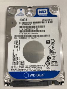 【データ復旧・データ復元成功実績】HDD WD WD5000LPCX 500GB　異音がして認識しない