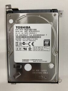 【データ復旧・データ復元成功実績】SSHD TOSHIBA MQ01ABD100H 1TB　ノートPC内蔵SSHD。OS起動しない。自動修復ループ。