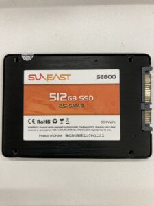 【データ復旧・データ復元成功実績】SSD SUNEAST SE800 512GB ノートPC内蔵SSD、BIOSで認識しない。