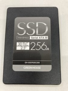 【データ復旧・データ復元成功実績】SSD GREEN HOUSE GH-SSDR2SC256 256GB ノートPC内蔵SSD、OS起動しない